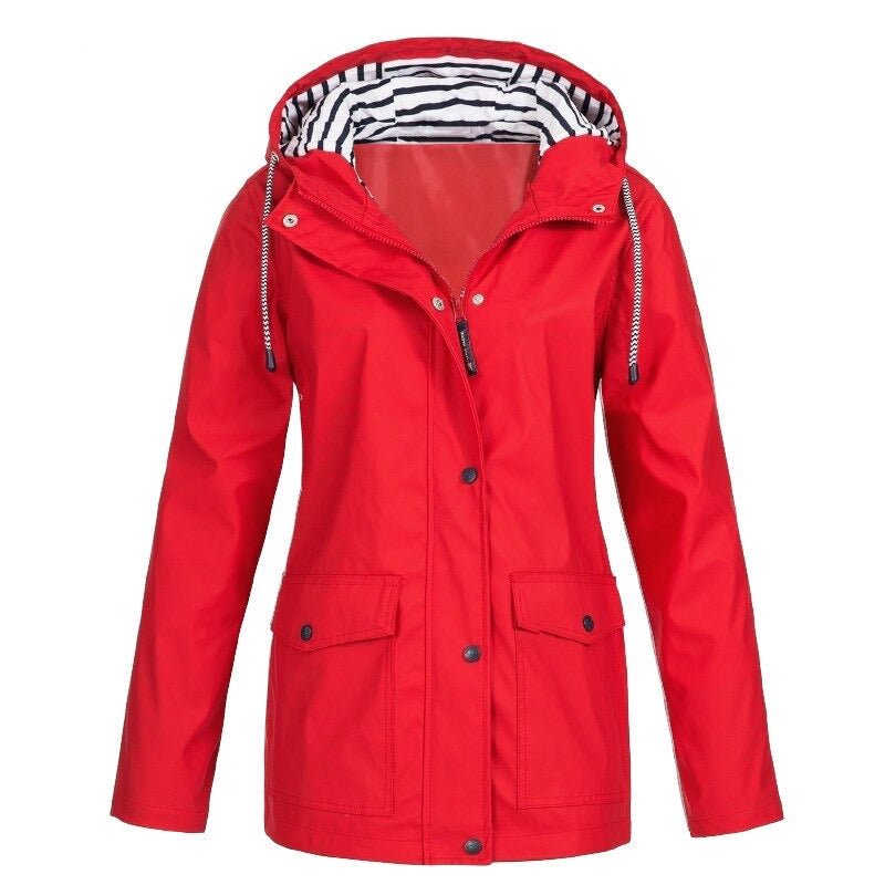 Samantha | Waterproof Hooded Rain Jacket