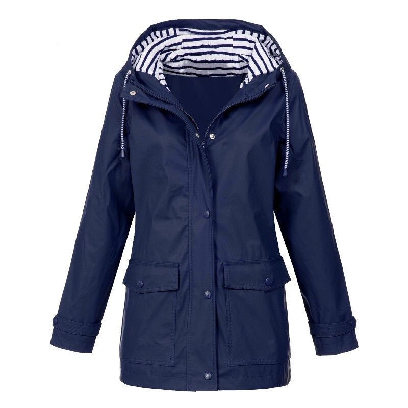 Samantha | Waterproof Hooded Rain Jacket