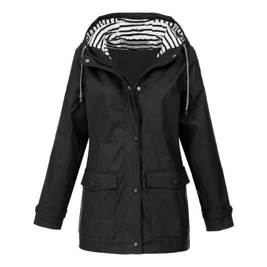Samantha | Waterproof Hooded Rain Jacket