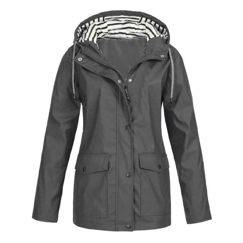 Samantha | Waterproof Hooded Rain Jacket