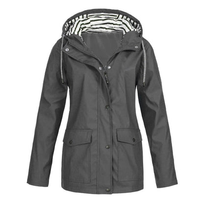 Samantha | Waterproof Hooded Rain Jacket