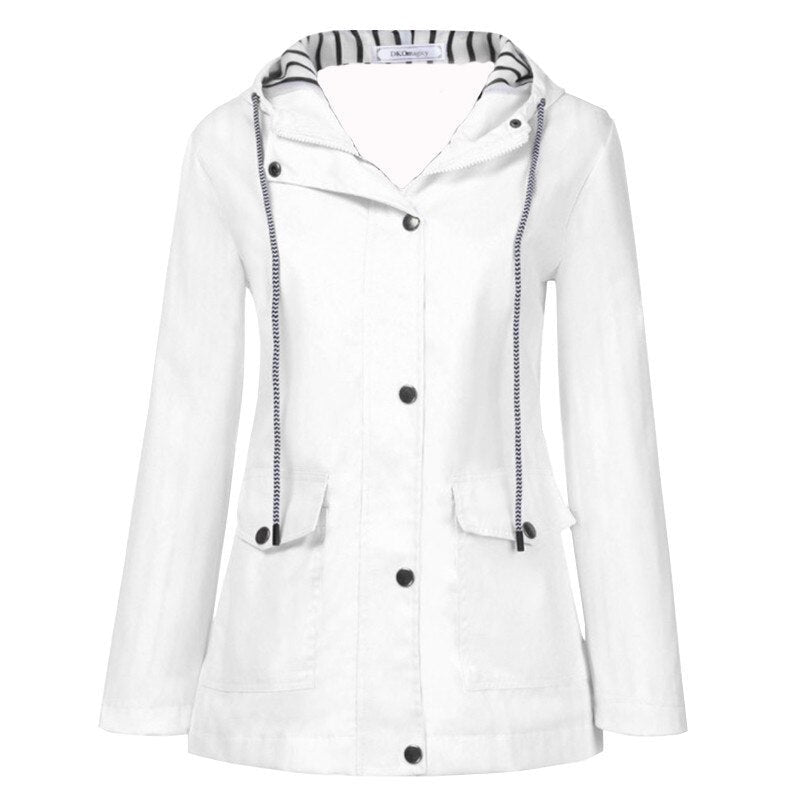 Samantha | Waterproof Hooded Rain Jacket