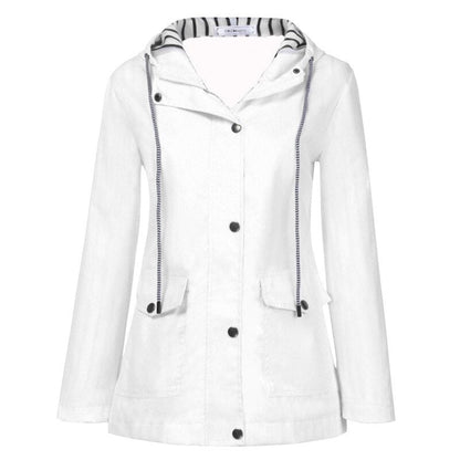 Samantha | Waterproof Hooded Rain Jacket