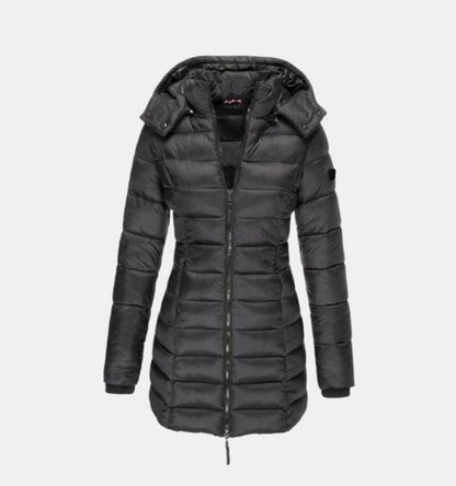 Charlotte | Women's Long Quilted Puffer Coat with Hood