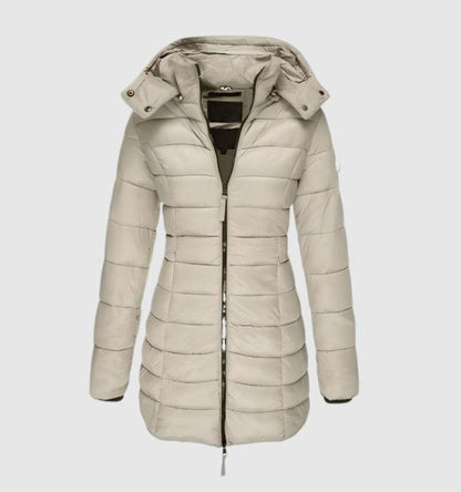Charlotte | Women's Long Quilted Puffer Coat with Hood