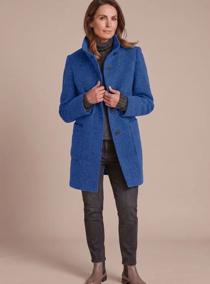 Anna | Women's Classic Wool Blend Coat with Stand Collar