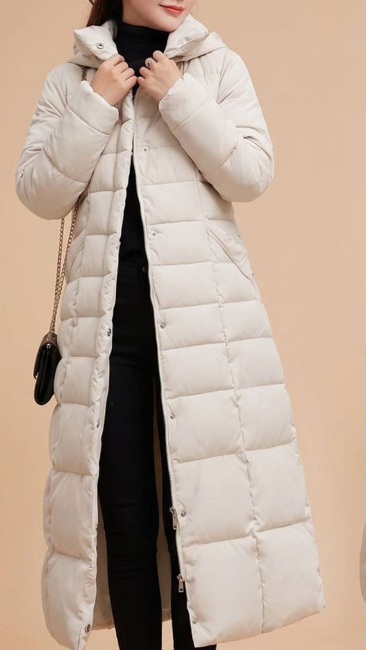 Helen | Women's Long Lined Quilted Winter Coat