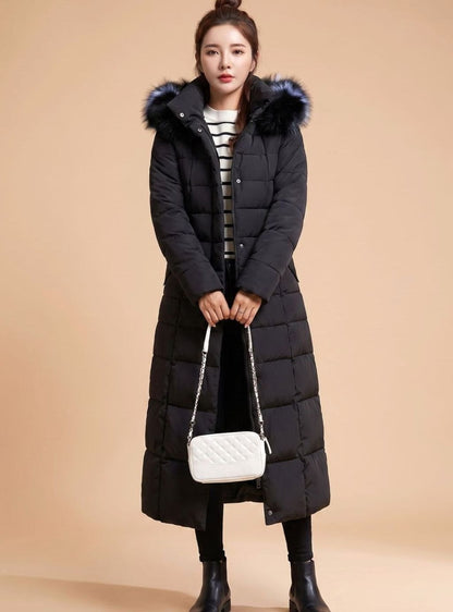 Helen | Women's Long Lined Quilted Winter Coat
