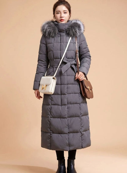 Helen | Women's Long Lined Quilted Winter Coat