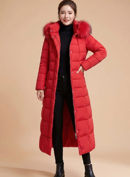Helen | Women's Long Lined Quilted Winter Coat