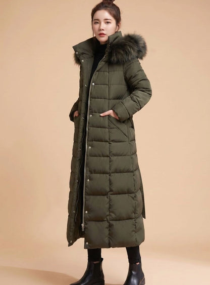 Helen | Women's Long Lined Quilted Winter Coat
