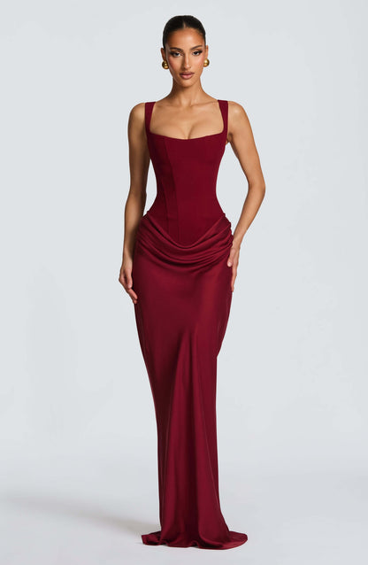 Evelyn | Women Maxi Wedding Guest Dress with Sleeveless Bodycon