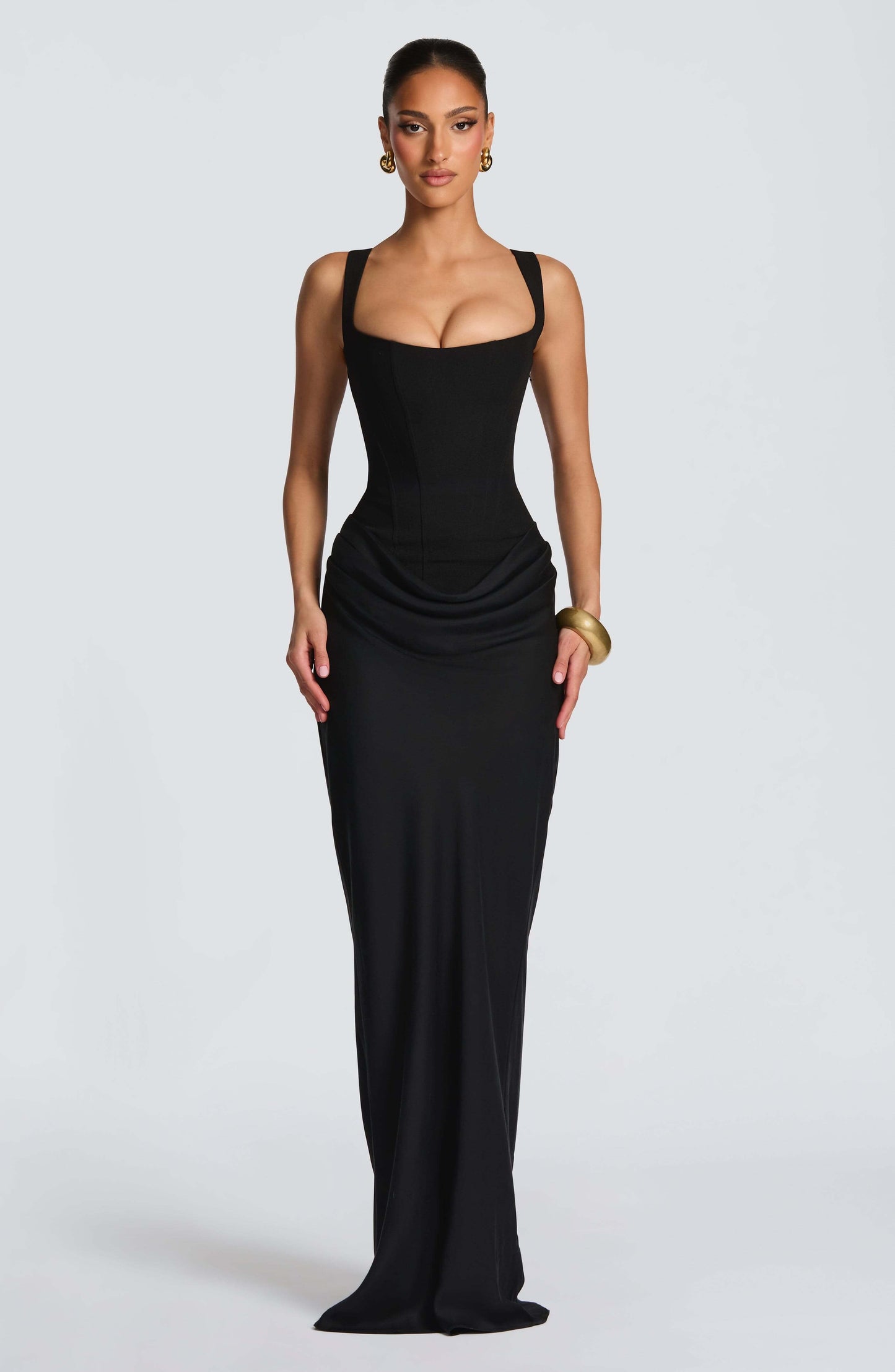 Evelyn | Women Maxi Wedding Guest Dress with Sleeveless Bodycon