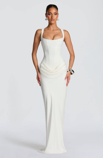 Evelyn | Women Maxi Wedding Guest Dress with Sleeveless Bodycon
