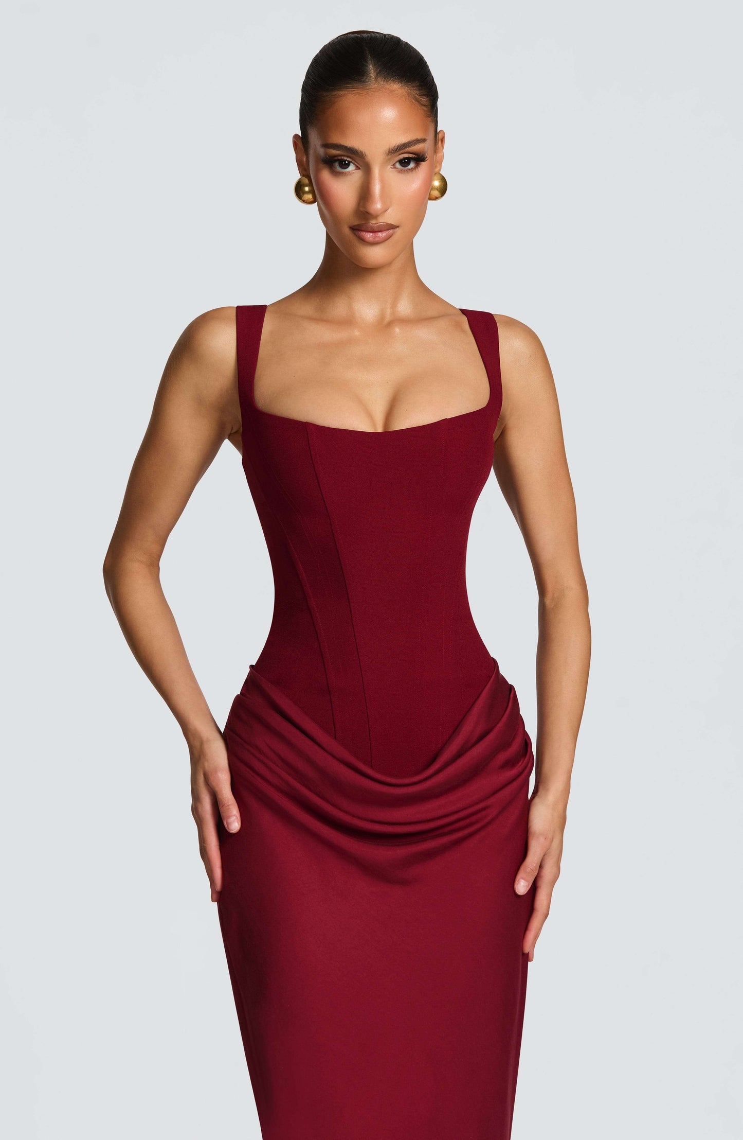 Evelyn | Women Maxi Wedding Guest Dress with Sleeveless Bodycon