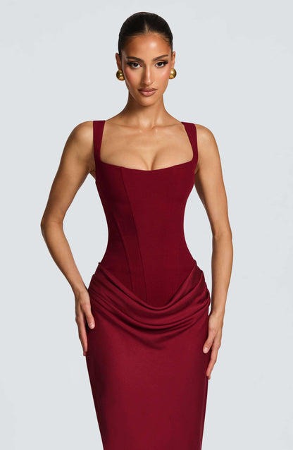 Evelyn | Women Maxi Wedding Guest Dress with Sleeveless Bodycon