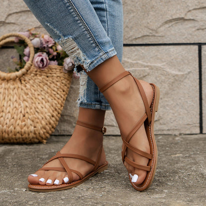 Harper | Women Orthopedic Flat Sandals with Strappy Casual Style