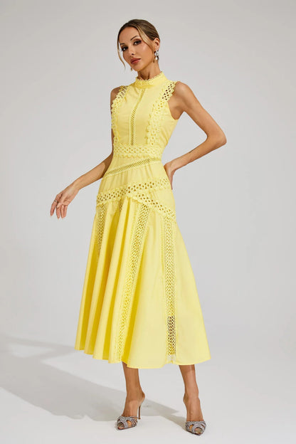 Emily | Women's midi dress with lace for wedding guests