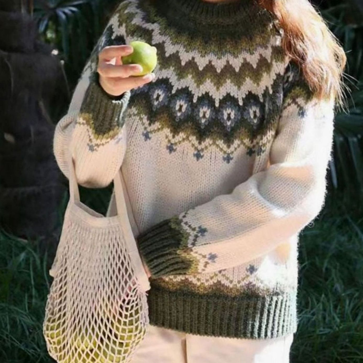 Marceline | Women's Nordic Fair Isle Sweater with Relaxed Fit