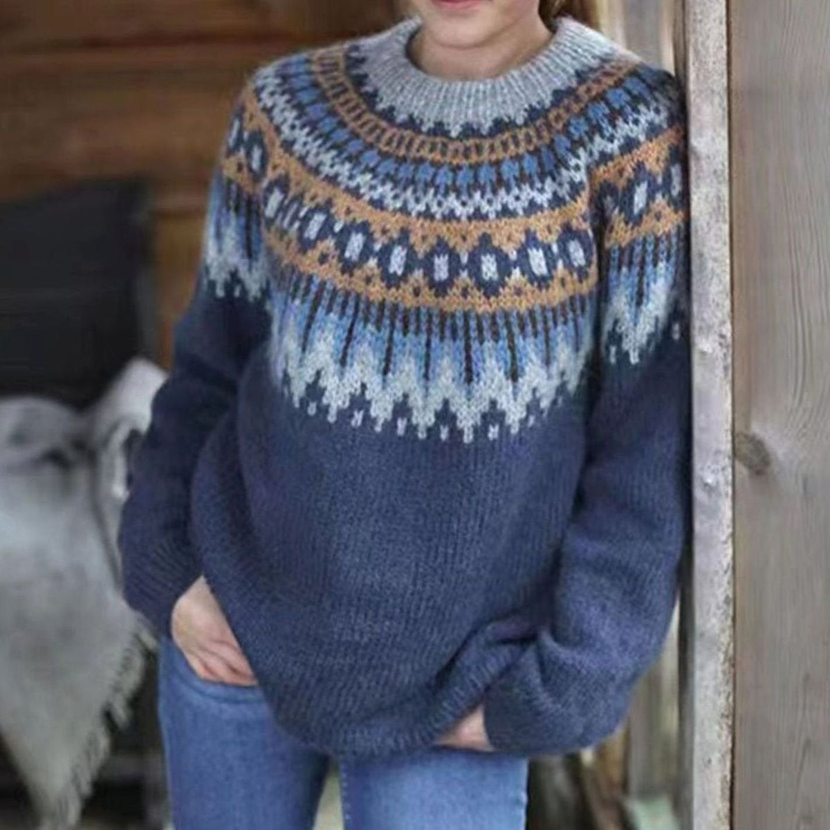 Marceline | Women's Nordic Fair Isle Sweater with Relaxed Fit