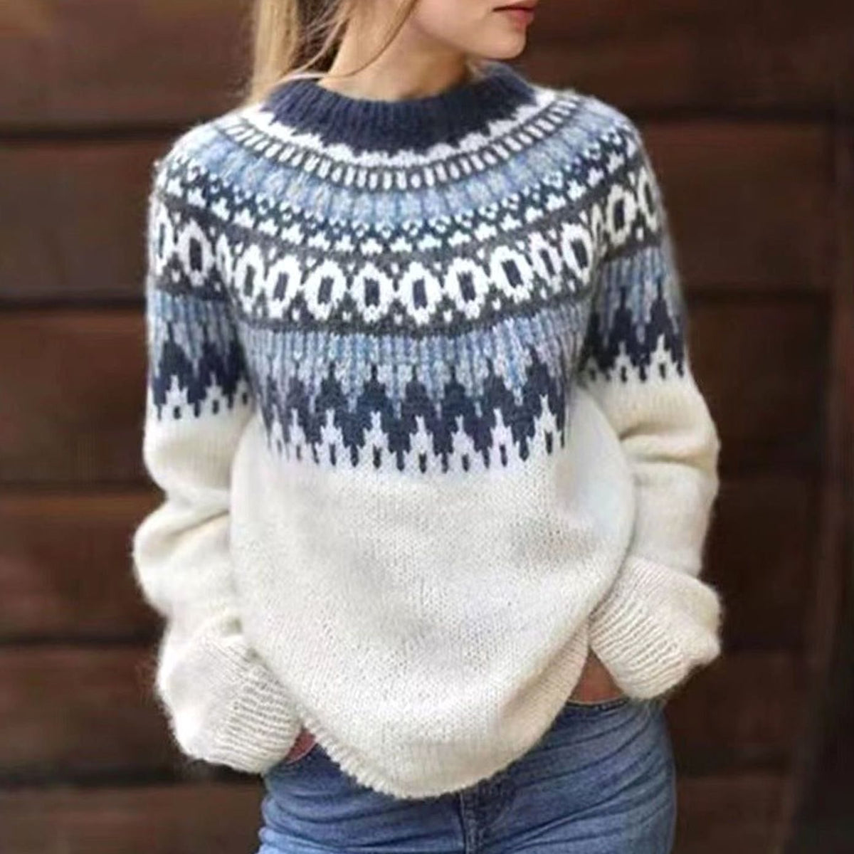 Marceline | Women's Nordic Fair Isle Sweater with Relaxed Fit
