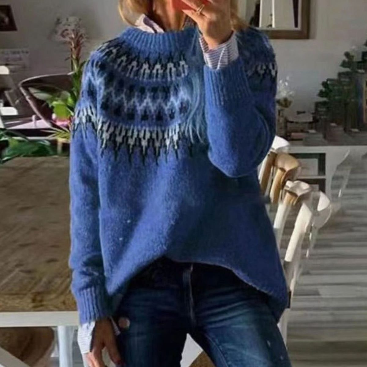 Marceline | Women's Nordic Fair Isle Sweater with Relaxed Fit