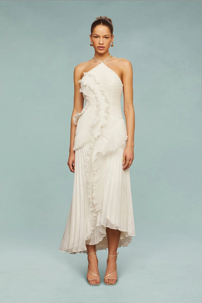 Amelia | Women Maxi Wedding Guest Dress with One Shoulder Design