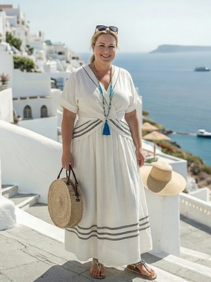 Esther | Women’s Wrap Midi Dress With V Neck